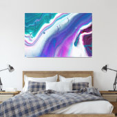 Abstracte Waterverf Canvas Afdruk (Insitu (Slaapkamer))