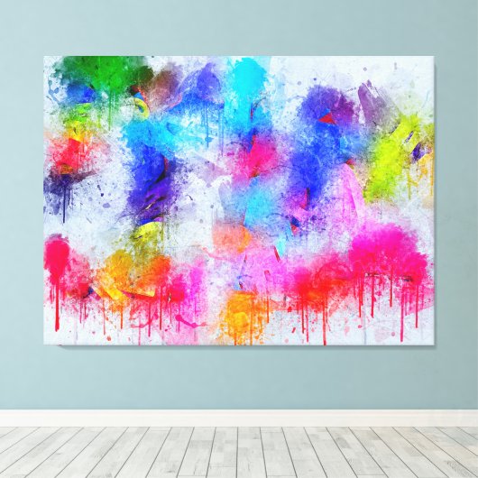 Abstracte Waterverf Canvas Afdruk (Insitu (Houten vloer))