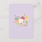 Abstracte Waterverf Citrus Floral — QR-code Informatiekaartje (Achterkant)