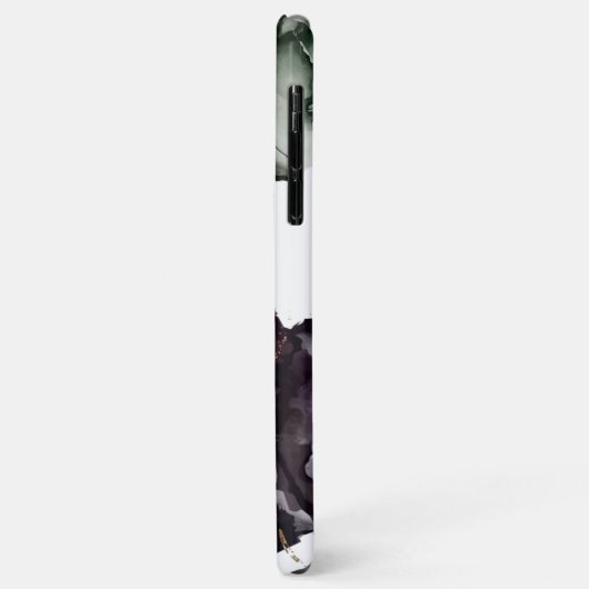 Abstracte Waterverf Deep Forest Plum Case-Mate iPhone Case (Achterkant/links)