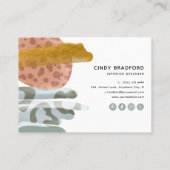 Abstracte Waterverf - Dierafdrukken Visitekaartje (Achterkant)