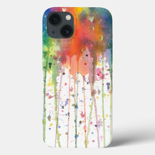 Abstracte waterverf druppelkunst Case-Mate iPhone case (Achterkant)