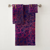 Abstracte Waterverf druppels Monogram naam Bad Handdoek (Insitu)