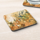 Abstracte waterverf en oude achtergrond drankjes onderzetter (Linkerzijde)