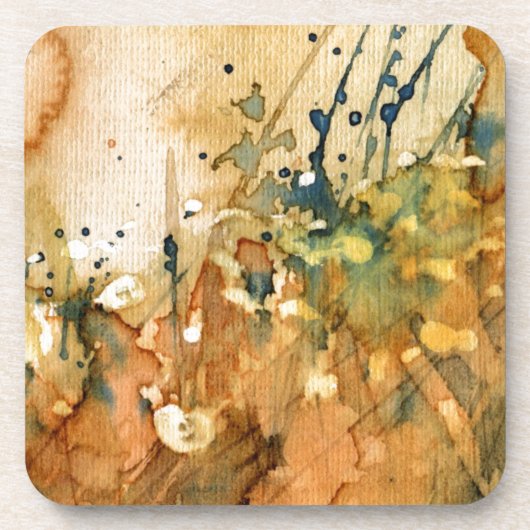 Abstracte waterverf en oude achtergrond drankjes onderzetter (Voorkant)