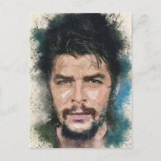 Abstracte Waterverf Ernesto CHE Guevara Portret Briefkaart