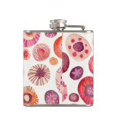 Abstracte Waterverf Floral Heupfles (Achterkant)