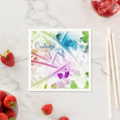 Abstracte Waterverf Floral Napkins Servetten (Insitu)