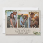 Abstracte Waterverf Floral Sage Green Wedding Save The Date (Voorkant)