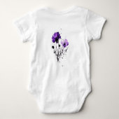 Abstracte Waterverf Flowers Romper (Achterkant)