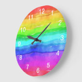 Abstracte Waterverf gekleurde strips regenboog Grote Klok (Hoek)