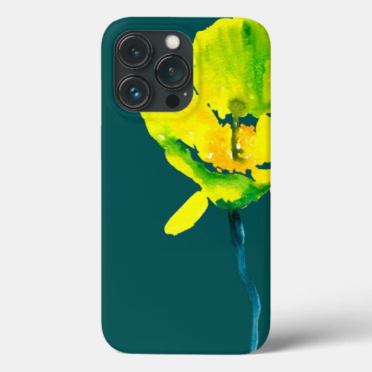Abstracte waterverf gele bloem Case-Mate iPhone case (Achterkant)