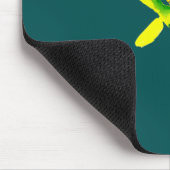 Abstracte waterverf gele bloem muismat (Hoek)