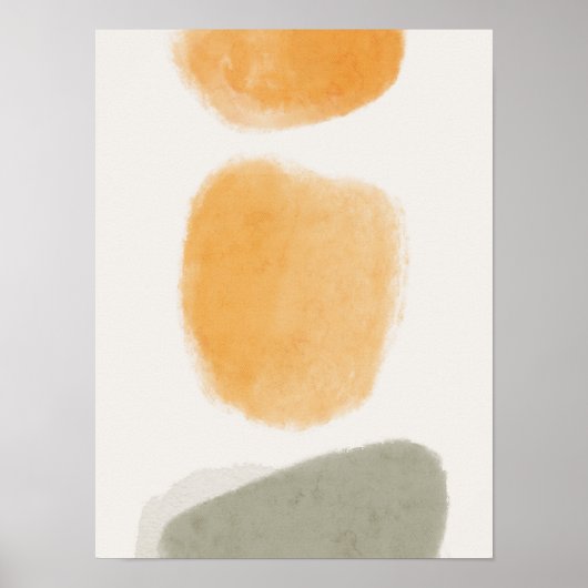 Abstracte Waterverf geometrisch, Abstract, minimaa Poster (Voorkant)