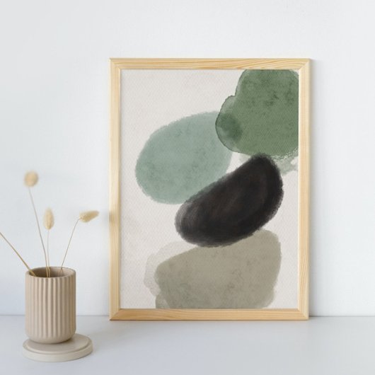 Abstracte Waterverf geometrisch, Abstract, minimaa Poster