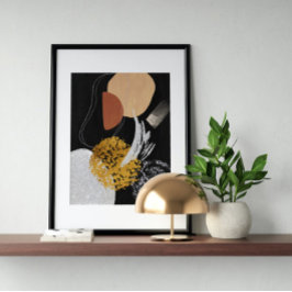 Abstracte Waterverf geometrisch, Abstract, minimaa Poster