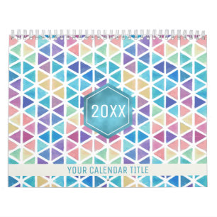 Abstracte Waterverf Geometrische één foto per maan Kalender
