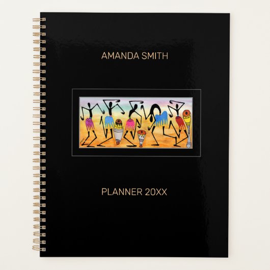 Abstracte, Waterverf Geweldige break dance ritme Planner (Voorkant)