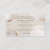 Abstracte Waterverf Glittering Luxury Elegant Gold Aanbevelingskaartje (Achterkant)