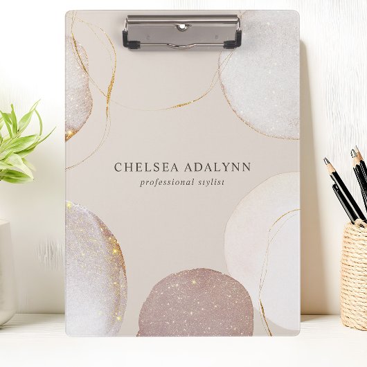 Abstracte Waterverf Glittering Luxury Elegant Gold Klembord