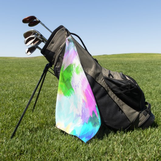 Abstracte waterverf golfhanddoek (Groen)