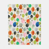 Abstracte Waterverf Gouden Glitter Art Fleece Deken (Voorkant)