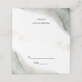 Abstracte Waterverf Groene penseelstreken & goud (Buitenkant ongevouwen)