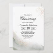 Abstracte Waterverf Groene penseelstreken & goud Kaart (Voorkant)