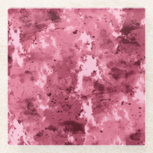 Abstracte waterverf grunge: camouflagepatroon. glazen onderzetter
