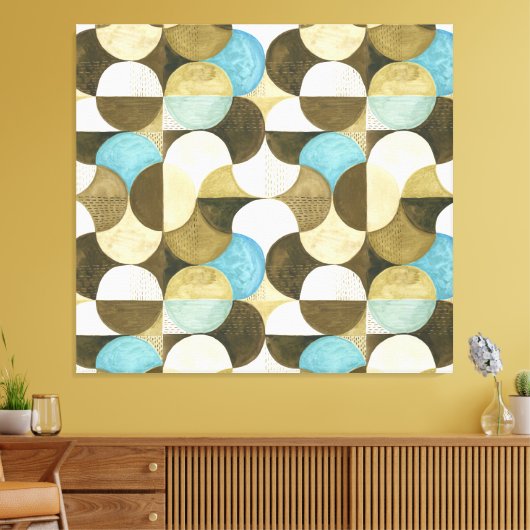 Abstracte Waterverf Hand getrokken Canvas Afdruk (Insitu (Woonkamer))