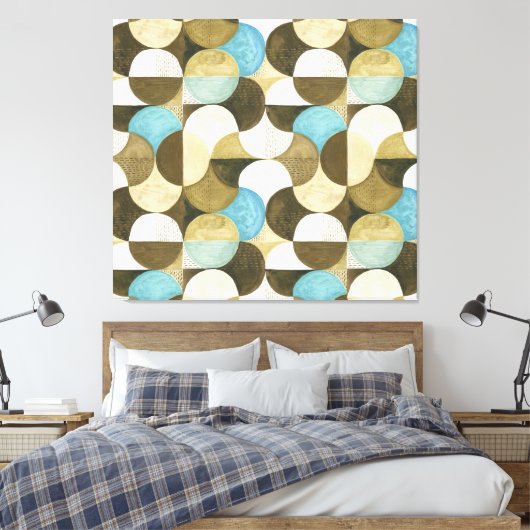 Abstracte Waterverf Hand getrokken Canvas Afdruk (Insitu (Slaapkamer))