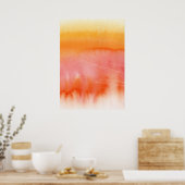 Abstracte waterverf handgeschilderde achtergrond 1 poster (Keuken)