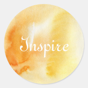 Abstracte waterverf handgeschilderde achtergrond 1 ronde sticker