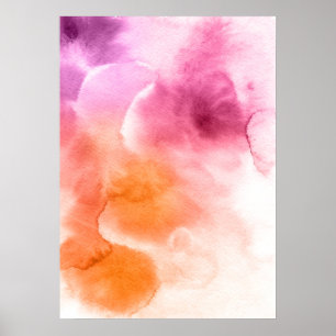 Abstracte waterverf handgeschilderde achtergrond 3 poster
