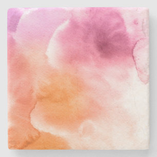Abstracte waterverf handgeschilderde achtergrond 3 stenen onderzetter