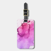 Abstracte waterverf handgeschilderde achtergrond 5 bagagelabel (Voorkant verticaal)