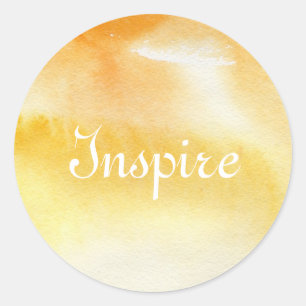 Abstracte waterverf handgeschilderde achtergrond 5 ronde sticker