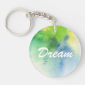 Abstracte waterverf handgeschilderde achtergrond 8 sleutelhanger (Voorkant)