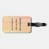 Abstracte waterverf handgeschilderde achtergrond bagagelabel (Achterkant horizontaal)