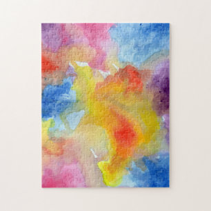 Abstracte Waterverf Heldere, levendige kleuren sch Legpuzzel