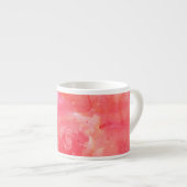 Abstracte Waterverf Hot Pink Espresso Kop (Voorkant rechts)