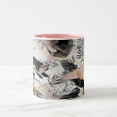 Abstracte Waterverf I-Mok Tweekleurige Koffiemok (Center)