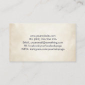 Abstracte waterverf-inktvlinder visitekaartje (Achterkant)