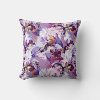 Abstracte Waterverf iris print Kussen