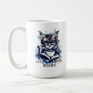 Abstracte Waterverf Katten Koffieboeken Koffiemok