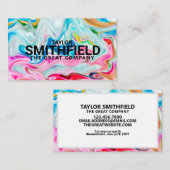 Abstracte Waterverf kleurdraai Visitekaartje (Voorkant / Achterkant)