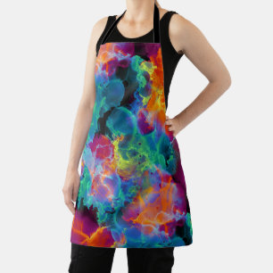 Abstracte Waterverf kleurrijke regenboog Schort