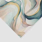 Abstracte waterverf kunstgolven. Moderne stroombew Tissuepapier (Detail)