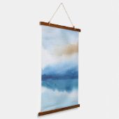Abstracte Waterverf Lake Design Hangend Wandkleed (Gebogen)