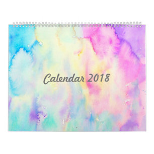 Abstracte Waterverf landschapskalender, groot Kalender